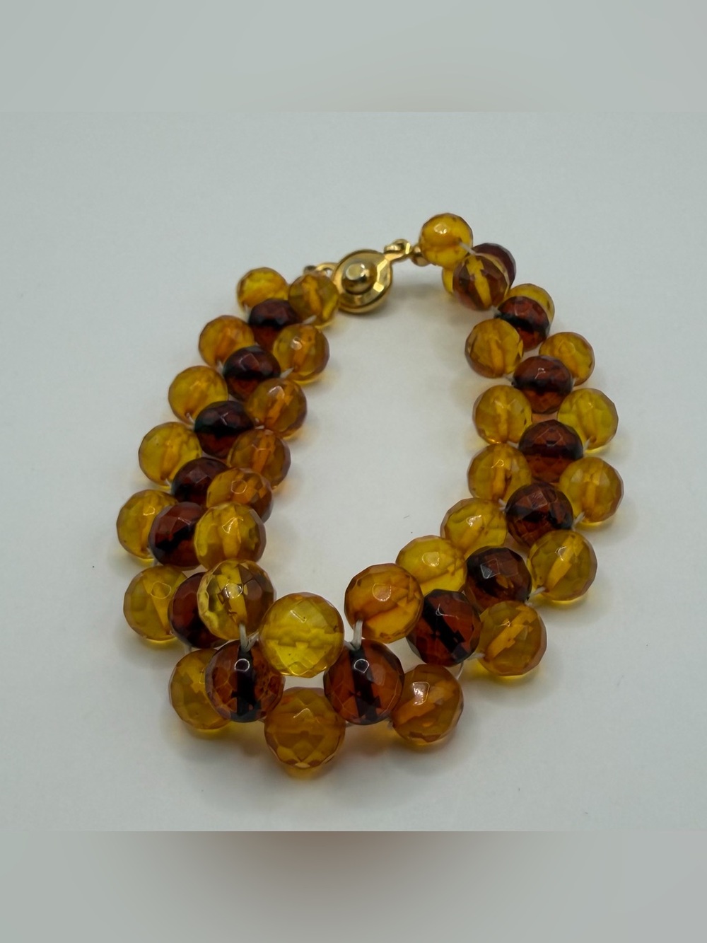 Genuine Amber Stone Clasp Bracelet